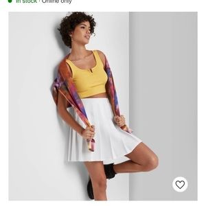 Woven tennis mini A-line skirt. Size extra small.